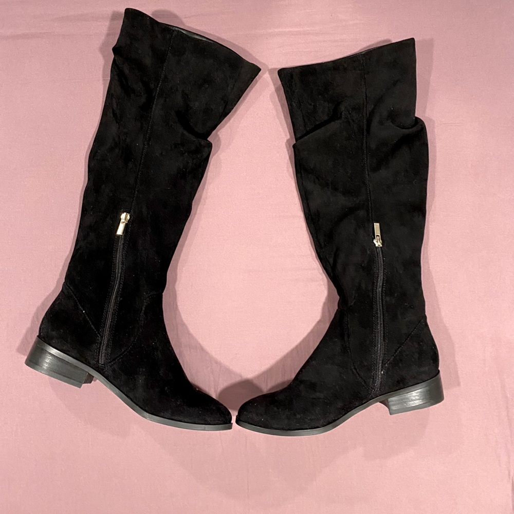 Aldo suede knee high boots - Black, Size 7